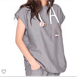 Rafaela  Mandarin Collar Top in Medium